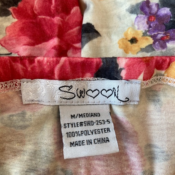 Floral Strapless Dress/Tunic Sz: M - Picture 5 of 6